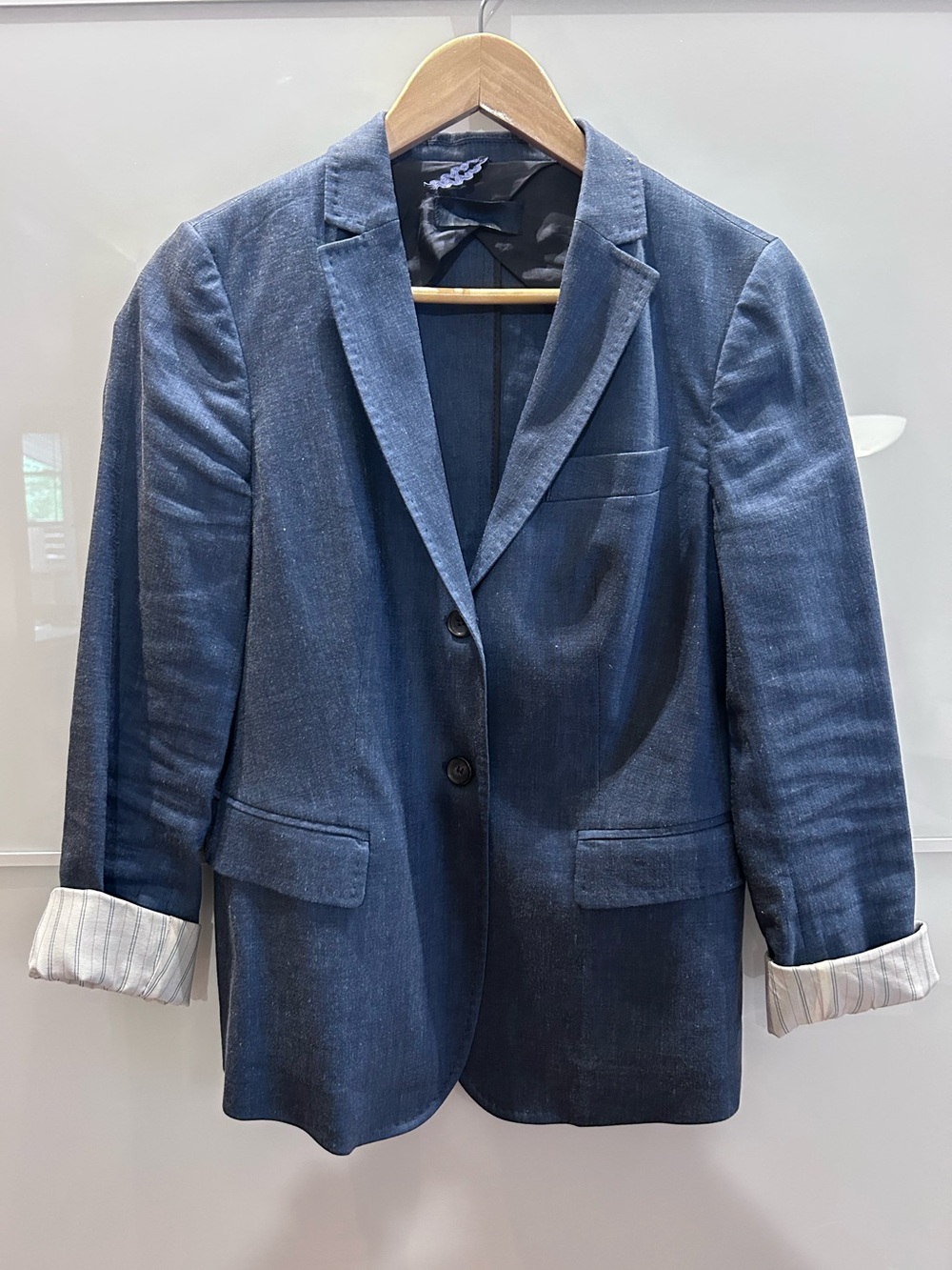 Piazza Sempione Navy Blue Two-Button Sport Coat
